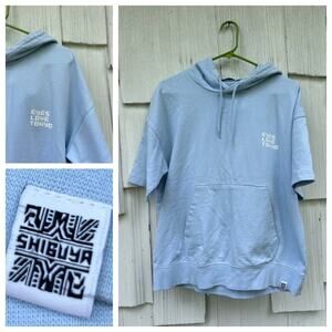 RARE Eyes Love Tokyo‎ Tadaomi Shibuya Short Sleeve Hoodie Pull Over S
